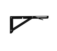 Folding Shelf Brackets Heavy Duty, Wall Mounted Folding Angle Bracket Multicolor Multiple Sizes(Black,16inch)
