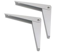 Folding Shelf Brackets L Shape 2pcs White Cold Rolled Steel