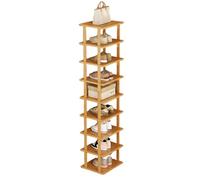 Folding Shoe Rack StoolFreestanding Bucket Shape with Leather Cushion for Entryways Hallways Wardrobes & BedroomsSpaceSaving Storage Solution