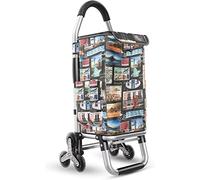 Folding Shopping Cart, 36L Capacity, Stair Climbing Design, Lightweight Aluminium Frame, Detachable Oxford Bag for Groceries and Shopping