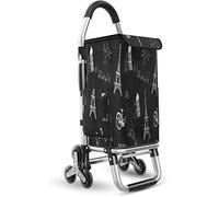 Folding Shopping Cart, 36L Capacity, Stair Climbing Design, Lightweight Aluminium Frame, Detachable Oxford Bag for Groceries and Shopping