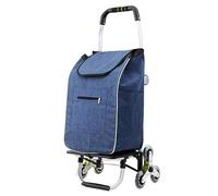 Folding Shopping Cart Shopping Trolley Household Folding Shopping Hand Wheel Wheel Stair Climbing Groceries Stroller Durable Waterproof Garden Trolley Car Supermarket Cla