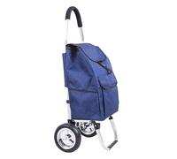 Folding Shopping Cart with Large Capacity Oxford Fabric Removable Bag & Easy Storage Wheels - Portable Grocery Trolley on Wheels (Color: G)