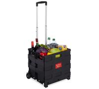 Folding shopping trolley 35 kg Folding Cart Wheeled Shopping Basket 3.2 kg