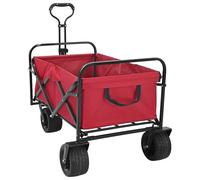 vidaXL Folding Wagon Blue 89 x 63 x 96 cm Steel and Polyester Oxford