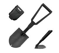 Folding Shovel - Model BI2400 - Multifunctional Shovel - Made with Enameled Steel - Shovel and Hoe - Saw and Nail Puller - Includes Nylon Case - Accessories and Maintenance - Bikain