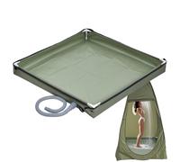 Folding Shower Base - Increased Height Bath | Folding Shower for Camping, Efficient Drainage External Base Structure with Drain Hole for Washing Pets, Campers and Camping