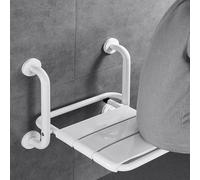 Folding Shower Chair, Shower Folding Seat for Wall Mounting, Non-Slip Shower Seat with Armrests Space-Saving Bath Bench, Shower Seat, Wall Mounted for Seniors, Bath Stool for Bath Seat