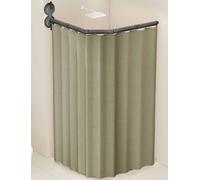 Folding Shower Curtain Rod with Double Suction Cup Mount, Adjustable Heavy-Duty Design for Bathroom and RV Use