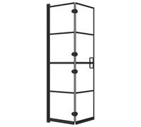 Folding Shower Enclosure ESG Black Bathroom Shower Cabin Multi Sizes vidaXL
