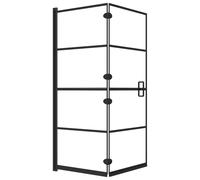 Folding Shower Enclosure ESG Black Bathroom Shower Cabin Multi Sizes vidaXL