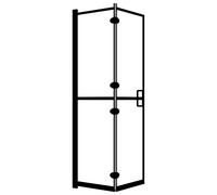 Folding Shower Enclosure ESG Black Bathroom Shower Screen Multi Sizes vidaXL