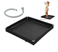 Folding Shower Pan - Foldable Shower Base | Portable Bath Mat Camping | Portable Floor Basin | Standing Bath Base Outdoor Bathroom Bowl for Tent Road Trip Camping Awning Rv Sun Shade