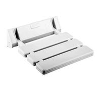 Folding Shower Seat Bathroom Drop-leaf Wall Stool (White)