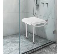 Folding Shower Seat for Wall Mount, Bath Chair Shower Stool Folding Shower Seat for Elderly, Pregnant Women, Disabled Maximum Load 100 kg, Folding Shower Seat with Support Feet, Shower Seat