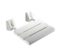 Folding Shower Seat Wall Mounted,Durable ABS Slip Proof Shower Stool,Foldable Bathroom Chair,Save Space,Fold Down Seating Chair for Elderly,Kids,Pregnant,Adults,Up to 440LB(White)