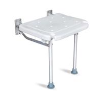 Folding Shower Seat,Wall Mounted Shower Seat for Kids,Seniors, Disabled - Foldable,White Composite, 15.7X 12.6,for Bathroom,Shoe Area,Hallway.Supports 400 lbs - Tub's Can Folding C (Grey)