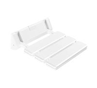Folding Shower Seat, Wall Shower Chair to Sit on in Shower, Fold Up Shower Stool, Fold Down Bathroom Stool for Shower Rooms, Porches, Corridors, Maximum 130kg, White