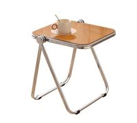 Folding Side Table - Lightweight Portable Square Coffee Table for Indoor and Outdoor Use - Versatile End Table for Drinks, TV Dinners, or Bedside - Ideal for Patio, Living Room, or Balcony