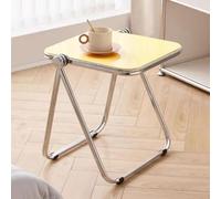 Folding Side Table - Lightweight Square Coffee Table for Indoor & Outdoor Use - Ideal for Drinks, TV Dinners, or Bedside Use
