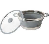 Folding Silicone Saucepan Stainless Steel Silicon Camping Pot Pan Caravan 1.7L