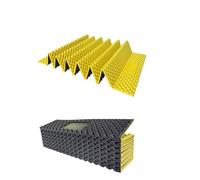 Folding Sit Mat Thickened Egg Crate Foam Sleeping Pad Portable Folding Camp Mat Moisture-Proof Camping Mattress For Outdoor Hiking Picnic Tent(Yellow and Black)