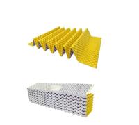 Folding Sit Mat Thickened Egg Crate Foam Sleeping Pad Portable Folding Camp Mat Moisture-Proof Camping Mattress For Outdoor Hiking Picnic Tent(Yellow and Aluminum)