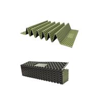 Folding Sit Mat Thickened Egg Crate Foam Sleeping Pad Portable Folding Camp Mat Moisture-Proof Camping Mattress For Outdoor Hiking Picnic Tent(Green and Black)