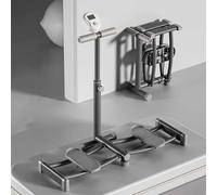 Folding Ski Simulator Training Machine with Arm Support and Digital Counter, Space-Saving and Portable for Home Fitness