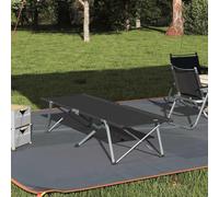 Folding Sleeping Bed Camping Bed Foldable Black 194 x 62.5 x 42.5 cm Steel Frame Lightweight Portable Compact for Outdoor Garden Travel Festival Recreation