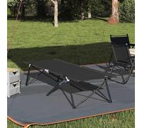 Folding Sleeping Bed Camping Bed Foldable Black 206 x 76 x 47 cm Portable Lightweight Stable with Steel Frame for Outdoor Garden Travel Festival Fishing Trekking