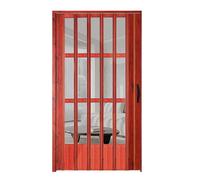 Folding Sliding Accordion DoorRetro Aluminum Concertina Door for Kitchen Laundry PatioRed Oak Adjustable Sizes: 60" 20" Durable & Stylish Interior Solution