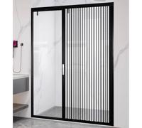 Folding Sliding Door, Acrylic Locking Invisible Accordion Door for Bathroom Partition, Clear Room Divider