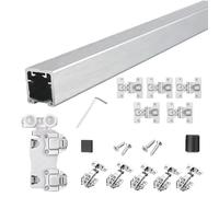 Folding Sliding Door Hardware KitBiFold Barn Door Track Set for ClosetsEasy Install for 2 DoorsDurable Steel Modern Style Smooth Operation
