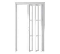 Folding Sliding Door Panel, PVC Plastic Space-Saving Concertina Design for Internal Room Dividers, Garage and Pantry Use
