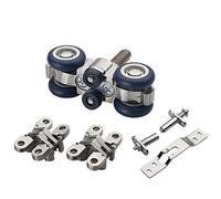 Folding Sliding Door Roller 70KG Bedroom Meeting Room Wood Door Hanging Wheels Foldng Cross Hinge for Furnitur 1 Set Casters
