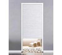 Folding Sliding Doors, No-Drill Concertina Design, White Internal Screen Door Partition, Customizable Retractable Gate for Spaces