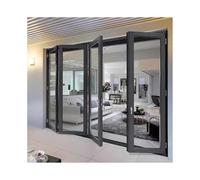 Folding Sliding Window with Tempered Glass, Commercial Open Divider Gate for Kitchen and Laundry