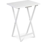 Folding Snack Table White Tv Dinner Laptop Picnic Tea Coffee Magazine