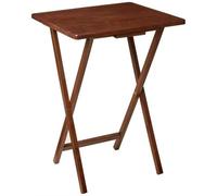 Folding Snack Table Wooden Tv Side Laptop Coffee Tea Picnic New By Dark Walnut