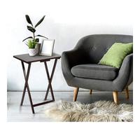 Folding Snack Table Wooden Tv Side Laptop Coffee Tea Picnic New By Espresso
