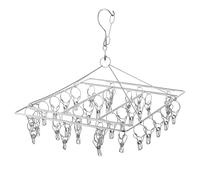 Folding Sock Dryer with 36 Pegs Sock Hangers for Drying Stainless Steel folding Sock Underwear Hanger Rectangle Laundry Metal Multi Peg Drying Rack Laundry Pegs for Socks Underwear Bras Baby Clothes
