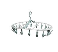Folding Sock Hanger Peg Oval Round Sock Hanger for Washing Line Underwear Underwear, Baby Clothes - Indoor & Outdoor Space-Saving Peg Dryer (20 Pcs PEgs)