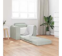 Folding Sofa Bed Light Grey 98 x 71 x 83 cm Velvet