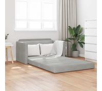 Folding Sofa Bed Light Grey 124 x 71 x 78 cm Velvet