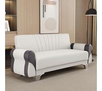 Folding Sofa Bed, Multi-Functional Lazy Sofa for Living Room/Bedroom with Pillows, Economical Tech Fabric, Modern Design