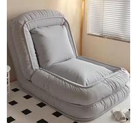 Folding Sofa Bed, Recliner Chair with Back Support, Adjustable Human Dog Bed, for Living Room, Bedroom, Gaming, Reading, Grey, 120+60cm