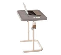 Folding Sofa Bedside Table - Portable Laptop Desk, Height Adjustable TV Table with Cup Holder, Ideal for Use as a Stowaway Bed Dinner Tray