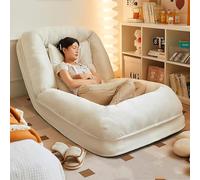 Folding Sofa Lounge Chair with Adjustable 5-Speed Support, Ideal for Balcony or Bedroom Use by Humans and Pets