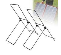 Folding Solar Panel Rack, 2 Pack Solar Mounting Stand, Adjustable Steel Panels Mount Brackets, Sturdy Tilt Legs Holder Lightweight Portable for Outdoor Camping Walking Hiking